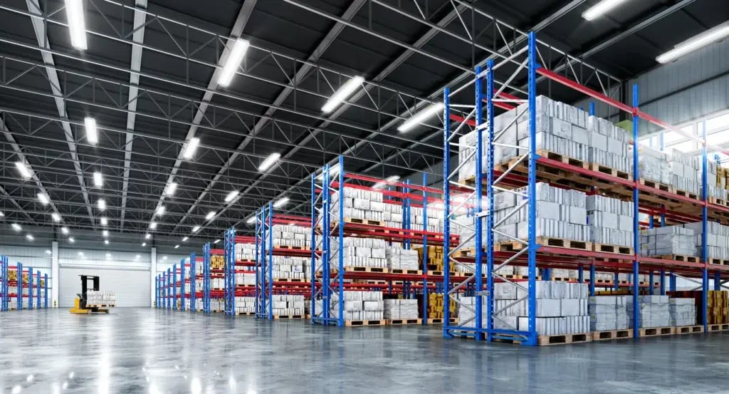 Low VOC epoxy and urethane floor coatings used in high-traffic warehouse setting